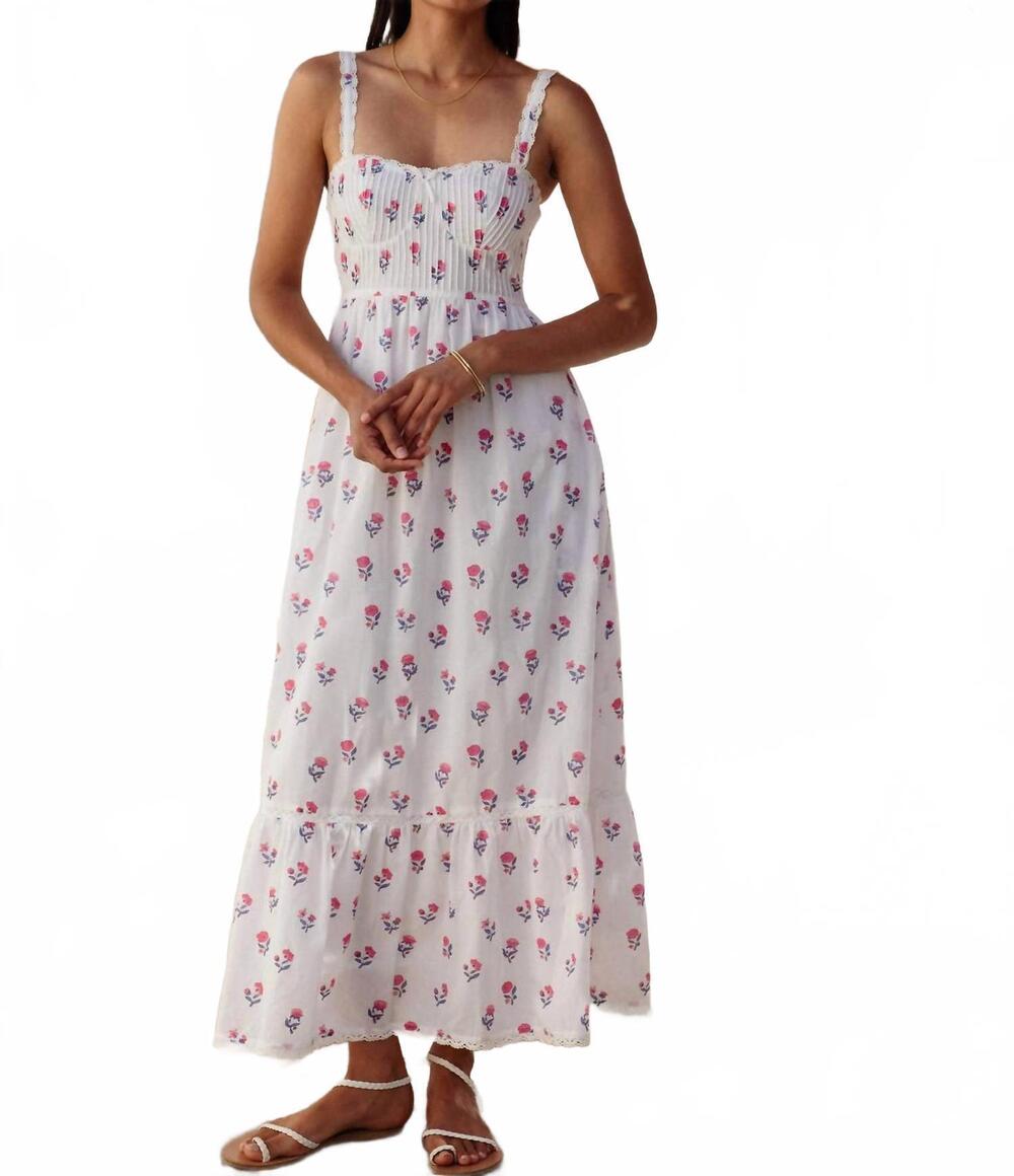 NEW PINK CITY PRINTS malibu midi dress in jaipur ditsy